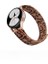 Galaxy Watch 4/5/6/7/fe/40/44/classic/42/43/46/47 Uyumlu Leopar Desenli Metal Hasır Kordon 3