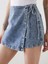 Yeni Sezon Standart Fit Kadin Jean Sort Etek - S5GP92Z8 3