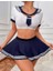Mulvxbrf BRF02 Lacivert Büstiyerli Mini Etekli Denizci Kostümü (Mulvix) 2