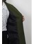 Fistan Store Haki Yeşil Normal Kalıp Çift Düğme Uzun Yazlık Blazer Ceket 3