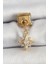 316L Çelik Sallantılı Zirkon Taşlı Kutup Yıldızı Model Gold Renk Nomination Charm 1