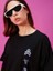 Baskılı Oversize T-Shirt - Siyah 3