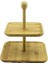 Kare - 2 Katlı Ahşap Bambu Sunumluk 19.5X19.5CM -- 24.5X24.5CM 1