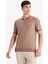 Standart Fit Polo Yaka Yarım Fermuarlı Triko Kısa Kollu Tişört F1945AX25SM 4
