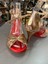 7 Bantlı Yeni Model Salsa Baçata Latin Dansları 6 cm Kadeh Topuklu Dans ve Salon Ayakkabısı Rose Gold 4