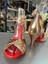 7 Bantlı Yeni Model Salsa Baçata Latin Dansları 6 cm Kadeh Topuklu Dans ve Salon Ayakkabısı Rose Gold 1