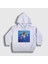 Unisex Çocuk Beyaz Nevermind Cat Nirvana Kedili Kapüşonlu Sweatshirt 1