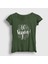 Kadın Haki Go Vegan Vegetarian Vejetaryen T-Shirt 1