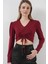 936 Sandy Crop Bluz - Bordo 5