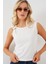 Kadın Kolsuz Basic Bluz 935 - Beyaz 4