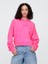 Kadın Pembe Relaxed Gap Logo Fleece Sweatshirt 1