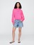 Kadın Pembe Relaxed Gap Logo Fleece Sweatshirt 4