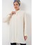 Kadın Uzun Gömlek Tunik Ekru Renkli Şık Tasarım 84 cm Uzunluk 53 cm Kol Boyu 4