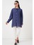 Kadın Bebe Yaka Uzun Tunik 5967 - Indigo 2