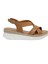 25S-503 5fx Camel Kadın Dolgu Topuk Sandalet 1