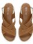 25S-503 5fx Camel Kadın Dolgu Topuk Sandalet 4