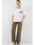 Kadın Baskılı Basic Tişört 4343 - Beyaz 2