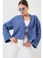 Önü Bağlamalı Keten Kimono 960 - Indigo 1
