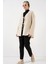 Keten Tesettür Kimono 5968 - Krem 2