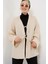 Keten Tesettür Kimono 5968 - Krem 4