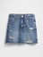 Kız Çocuk Mavi High Rise Denim Etek 2