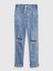 Kadın Mavi Mid Rise Easy Pull-On Jean Pantolon 6