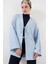 Keten Tesettür Kimono 5968 - Mavi 3
