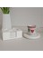 Beton Bardak Altlığı Set Fincan Çay Bardağı Beyaz 3