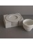 Beton Bardak Altlığı Set Fincan Çay Bardağı Beyaz 2