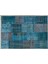 Buz Mavi Doğal Dokuma Patchwork Halı 1