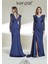 Kenzel Kolları Taş Detaylı Saten Abiye ELBISE-9066 2