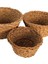 Dekoratif Natural Renk Yuvarlak Seagrass Sepet 3'lü Set 4