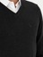 Erkek Antrasit Melanj Slim Fit V Yaka Basic Triko Kazak 50259110-VR081 7