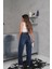 Arkadan tokalı jeans pantolon 3