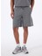 Z5GD13KCQZ1FJ7K Allıum Short Siyah Lastikli Bel Loose Fit Desenli Erkek Şort 2