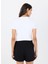 V4YI20KCDH1G011 Colette Crop Tee Beyaz Yuvarlak Yaka Box Fit Desenli Kadın T-Shirt 5