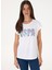 Bisiklet Yaka Beyaz Kadın T-Shirt Gracey 1
