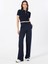 V5GB00Z3D60A71W Sweater Pants Lacivert Lastikli Bel Relaxed Desenli Kadın Eşofman Altı 1
