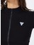 V5GP25KCRS2JBLK Crocus Zıp Tee Siyah Polo Yaka Standart Desenli Kadın T-Shirt 4