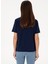 Bisiklet Yaka Lacivert Kadın T-Shirt Sılot 3