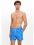 Surf Desenli Deniz Şortu Cepli Fileli Astarlı Hızlı Kuruyan Su Itici Orta Boy 25SM109ST 1