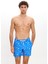 Surf Desenli Deniz Şortu Cepli Fileli Astarlı Hızlı Kuruyan Su Itici Orta Boy 25SM109ST 3