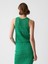 Kadın Yeşil Kroşe Halter Tank Top 5