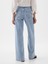 Kadın Açık Mavi High Rise Stride Wide-Leg Jean Pantolon 6