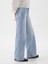 Kadın Açık Mavi High Rise Stride Wide-Leg Jean Pantolon 7