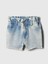Kız Bebek Açık Mavi Mom Ruffle Denim Şort 1