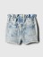 Kız Bebek Açık Mavi Mom Ruffle Denim Şort 2