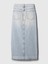 Kadın Açık Mavi Midi Denim Etek 2