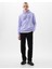 Erkek Lila Gap Logo Fransız Havlu Kumaş Sweatshirt 4