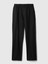 Kadın Siyah High Rise Keten Karışımlı Pull-On Pantolon 3